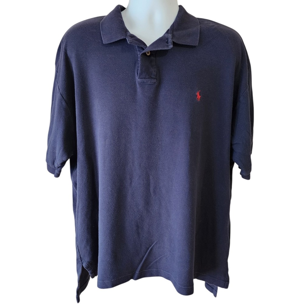 Polo Ralph Lauren Black Polo Shirt Mens XL Cotton Short Sleeve Classic Pony Logo